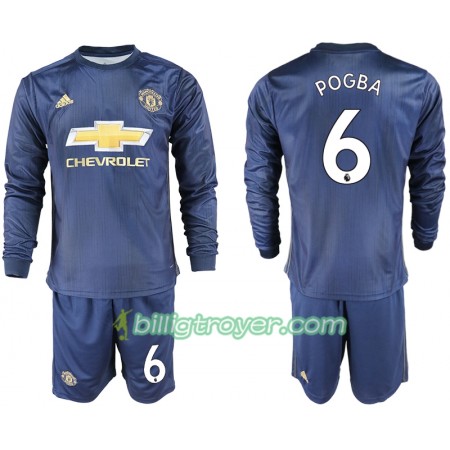 Billige Fotballdrakter Manchester United POGBA 6 Barn Tredjedraktsett 2018/19 Langermet